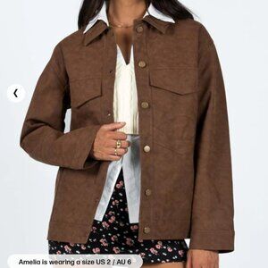 faux leather carnell jacket